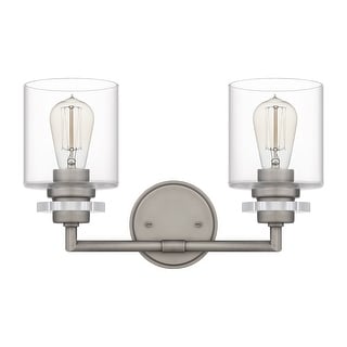 Jaspar 2-Light Antique Nickel Vanity Light