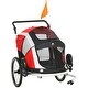 preview thumbnail 2 of 15, Aosom 2-in-1 Pet Bike Trailer, Dog Stroller, Small Pet Bicycle Cart Carrier with Safety Leash, and Easy Fold Design