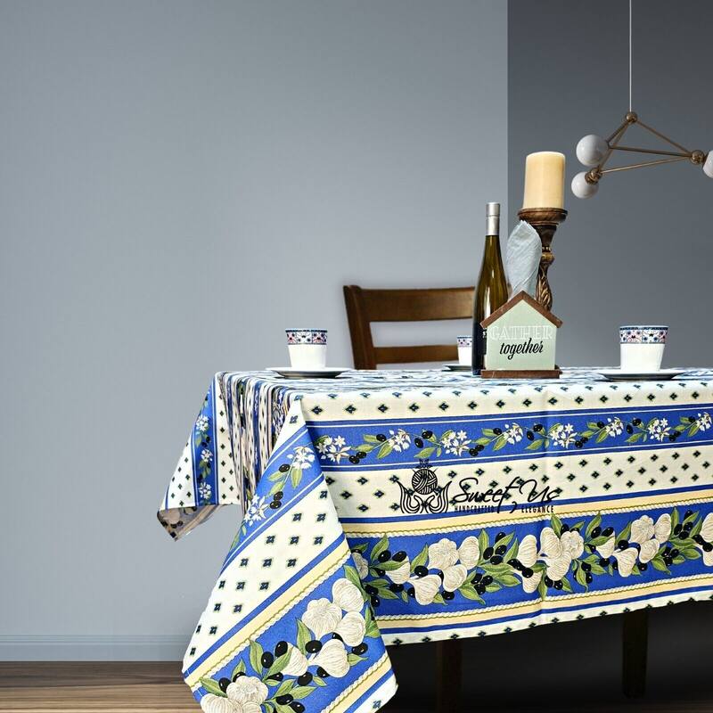 Wipeable Stain Resistant French Acrylic Coated Tablecloth Collection