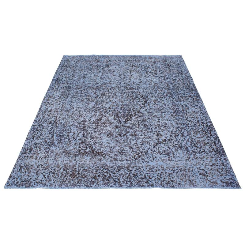 ECARPETGALLERY Hand-knotted Color Transition Denim Blue Wool Rug - 7'9 x 10'10
