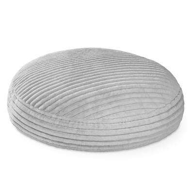 Large Round Cocoon Faux Fur Bean Bag Chair - 6' - Gray