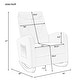 preview thumbnail 9 of 42, Roomfitters High Back Rocking Chair Nursery Chair, Comfortable Rocker Fabric Padded Seat, Modern High Back Armchair, Beige