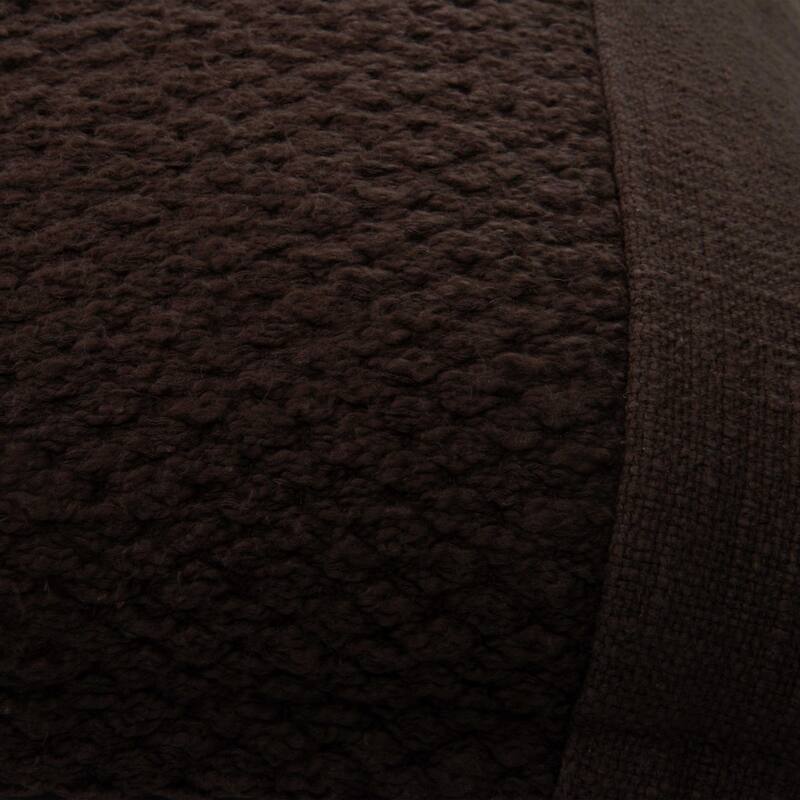 Rizzy Home Designed Blocked Textured Throw Pillow - Down - Chocolate