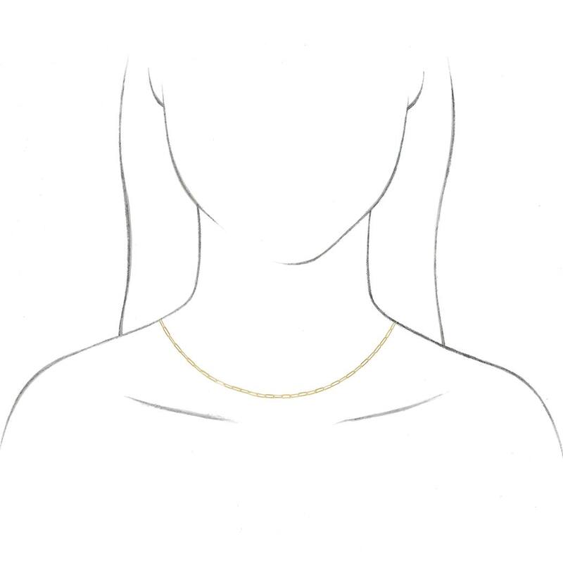 Curata 14k Rose Gold 1.95mm Paperclip Link Chain (Lobster)
