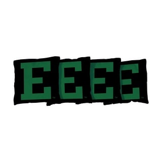 Eastern Michigan University Eagles Black Cornhole Bags