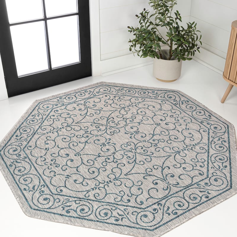 JONATHAN Y Filigree Textured Weave Indoor/Outdoor Area Rug
