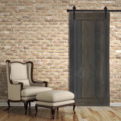 Z1 Series Paneled Wood Barn Door with Installation Hardware Kit