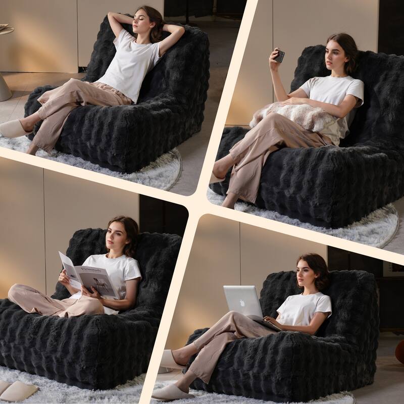 HOOOWOOO Lazy Floor Sofa Couch Corner Fireside Chair