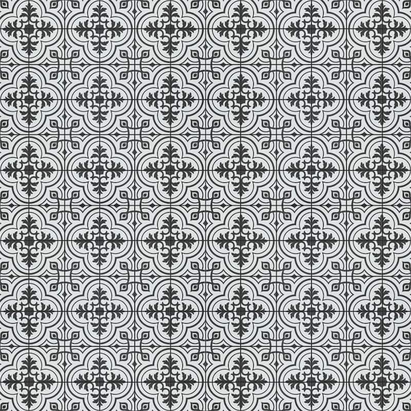 Merola Tile Harmonia Vintage White 13" x 13" Ceramic Floor and Wall Tile