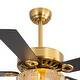 preview thumbnail 9 of 56, 52" Reversible 5-Blade Caged Ceiling Fan with Light and Remote