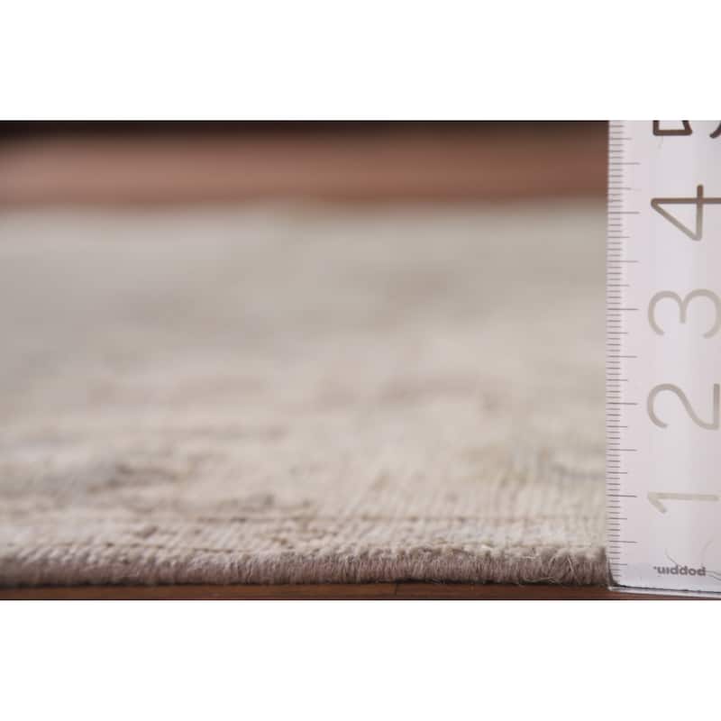Hand Knotted Oriental 100% Wool Carpet Transitional All-Over Brown Oushak Area Rug - 6' 6'' X 4' 0''