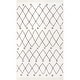 preview thumbnail 5 of 27, Nuloom Ivory Contemporary Cabin Diamond Moroccan Tassel Area Rug