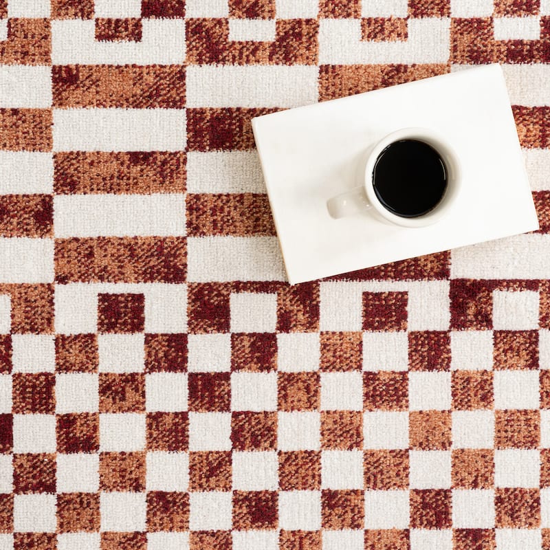 Nuloom Nikita SpinClean Faded Geometric Machine Washable Area Rug