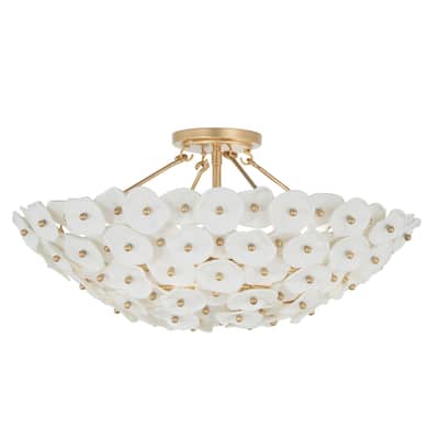 Metropolitan N1824 Coastlyn 4 Light 23" Wide Semi-Flush Bowl Ceiling