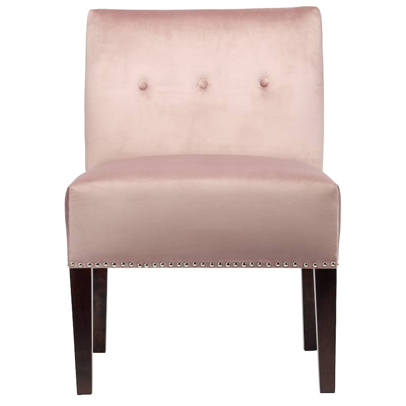 Samantha Indoor Living Room Velvet Slipper Chair by Sole Designs