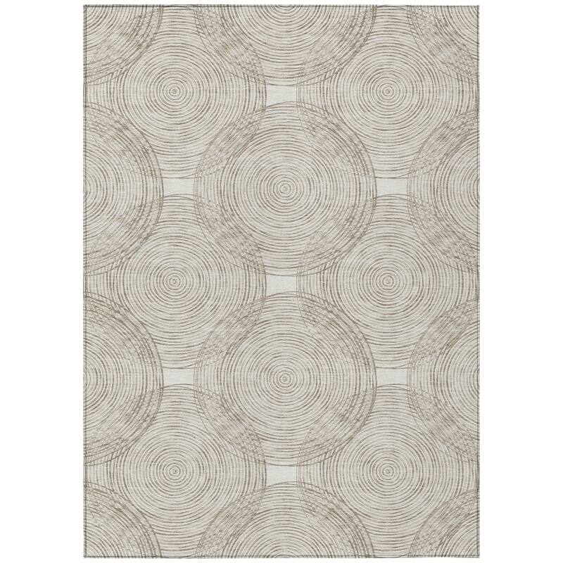 Machine Washable Indoor/ Outdoor Modern Pune Chantille Rug