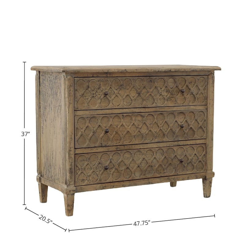 Roseville 3-Drawer Storage Wood Chest