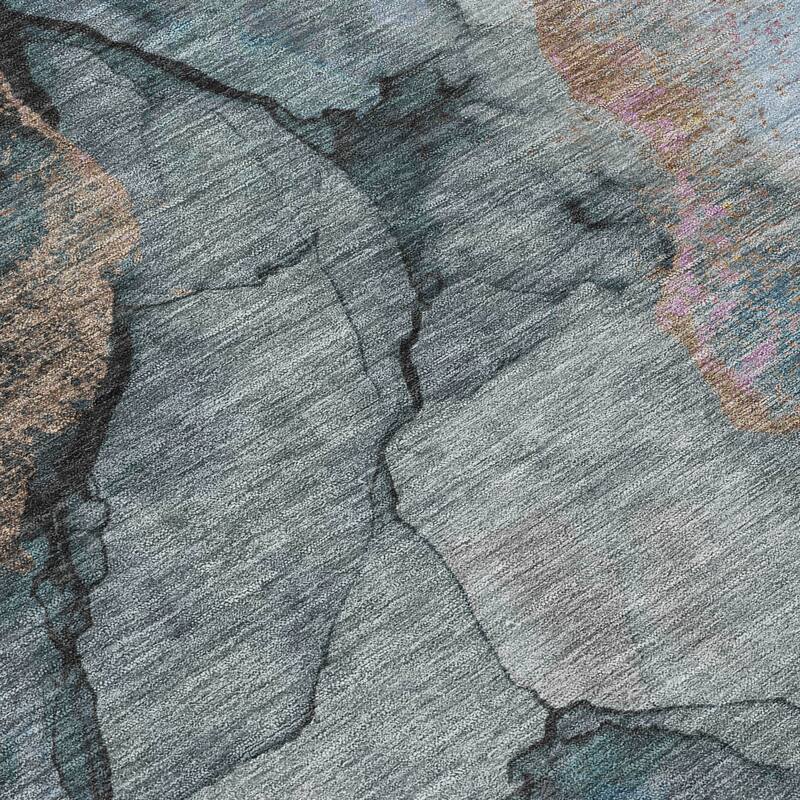 Machine Washable Indoor/ Outdoor Modern Brush Chantille Rug