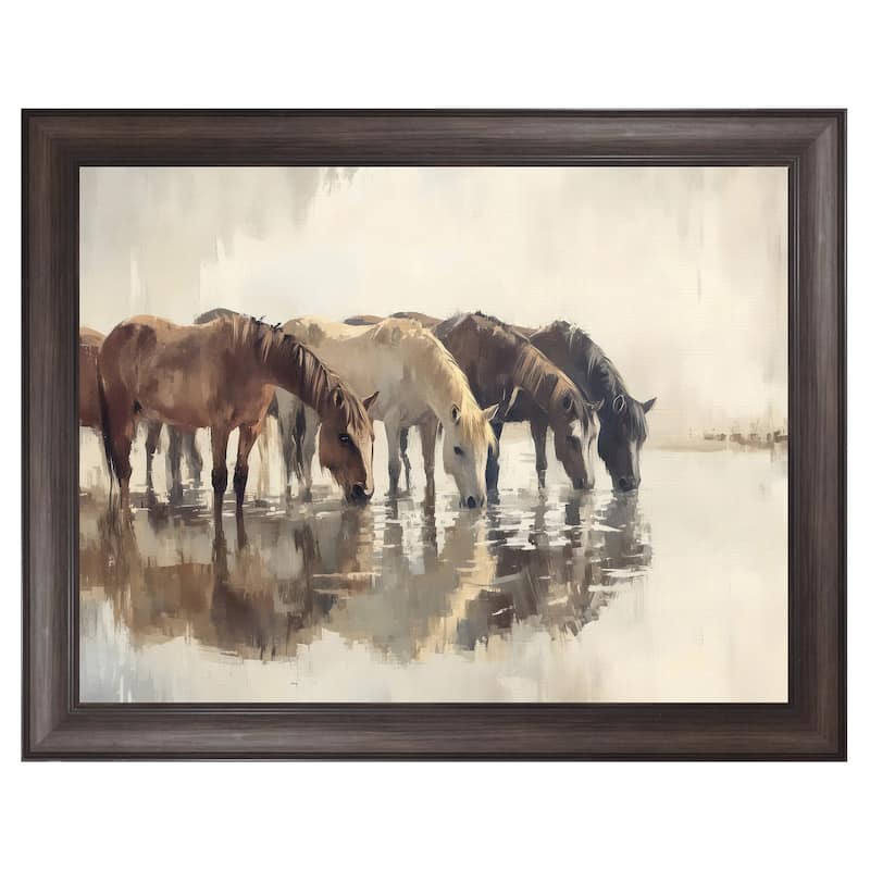 Masterpiece Art Gallery| Herd of Horses by Franklin Gregory - Framed Canvas Art Print