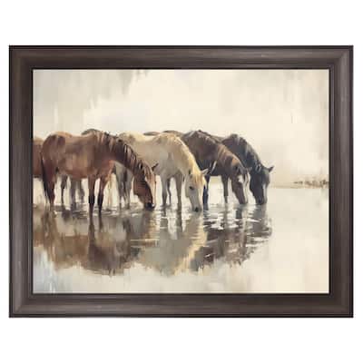 Masterpiece Art Gallery| Herd of Horses by Franklin Gregory - Framed Canvas Art Print
