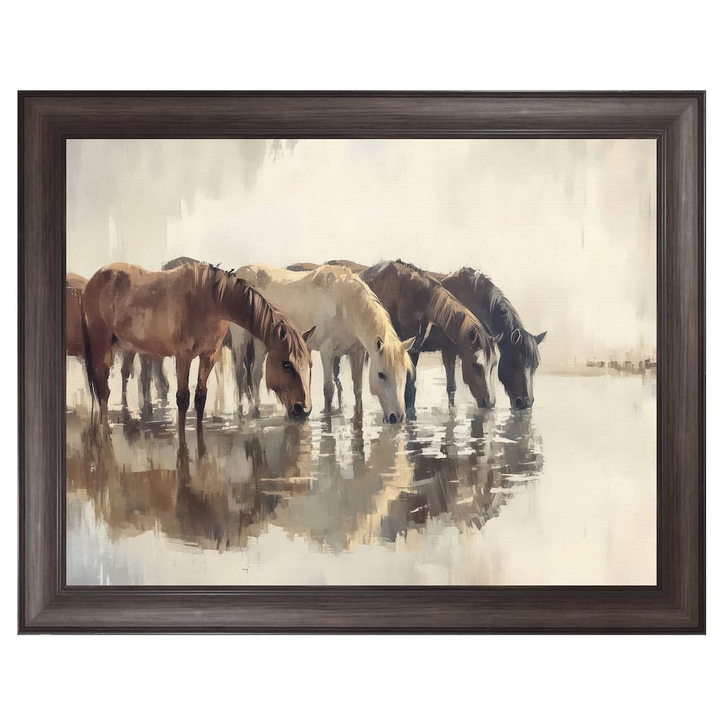 Masterpiece Art Gallery| Herd of Horses by Franklin Gregory - Framed Canvas Art Print