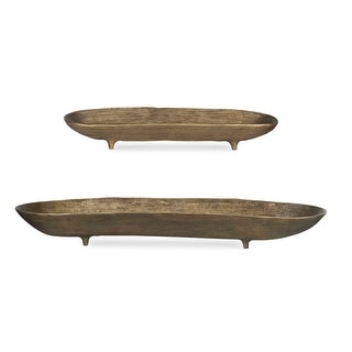 Uttermost Stratum Oval Brass Bowls Set/2