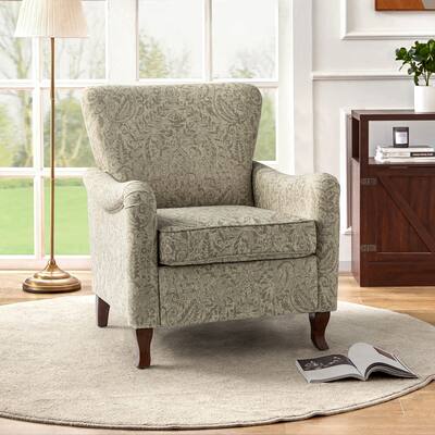Samouel Modern Upholstered Armchair with Wingback Design by HULALA HOME
