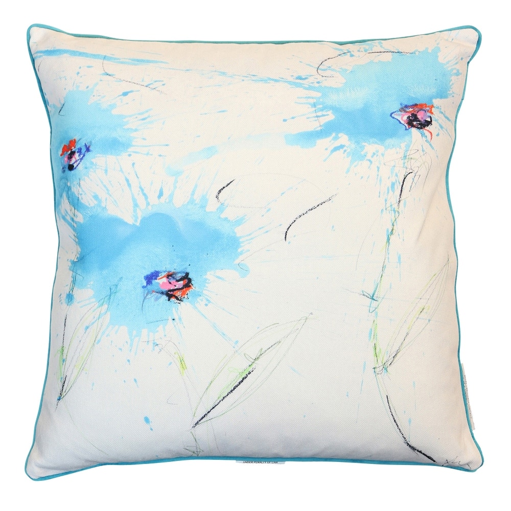 StyleCraft Azure Petal Drift Pillow - Multicolor