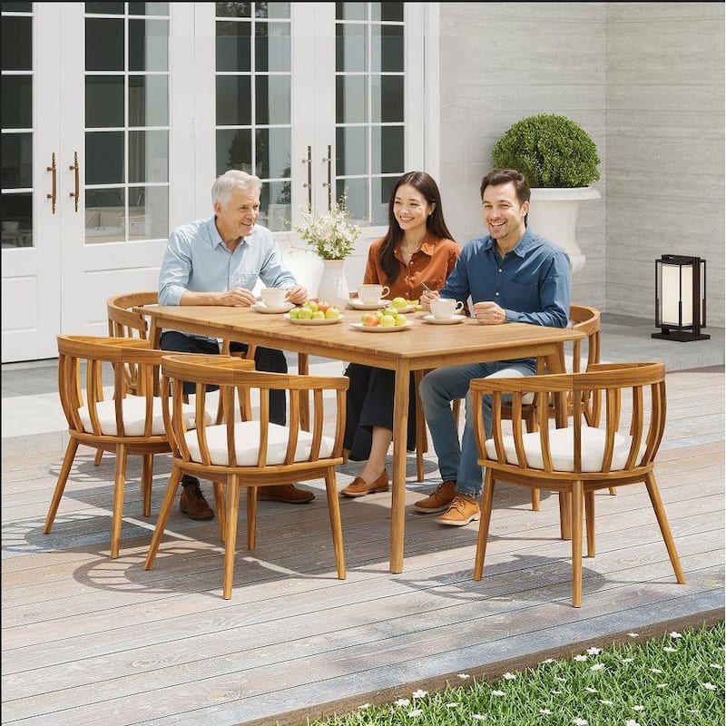 Christopher Knight Home - Anderson Outdoor Acacia Wood 7-Piece Dining Set