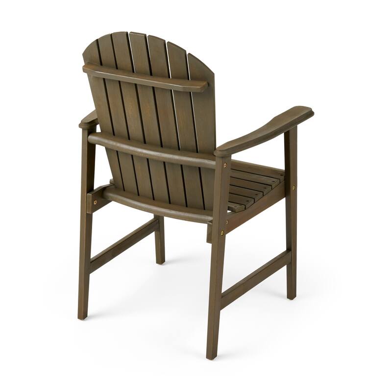 Acacia Wood Dining Chairs Set of 2, Balconie Gray Bistro Chair
