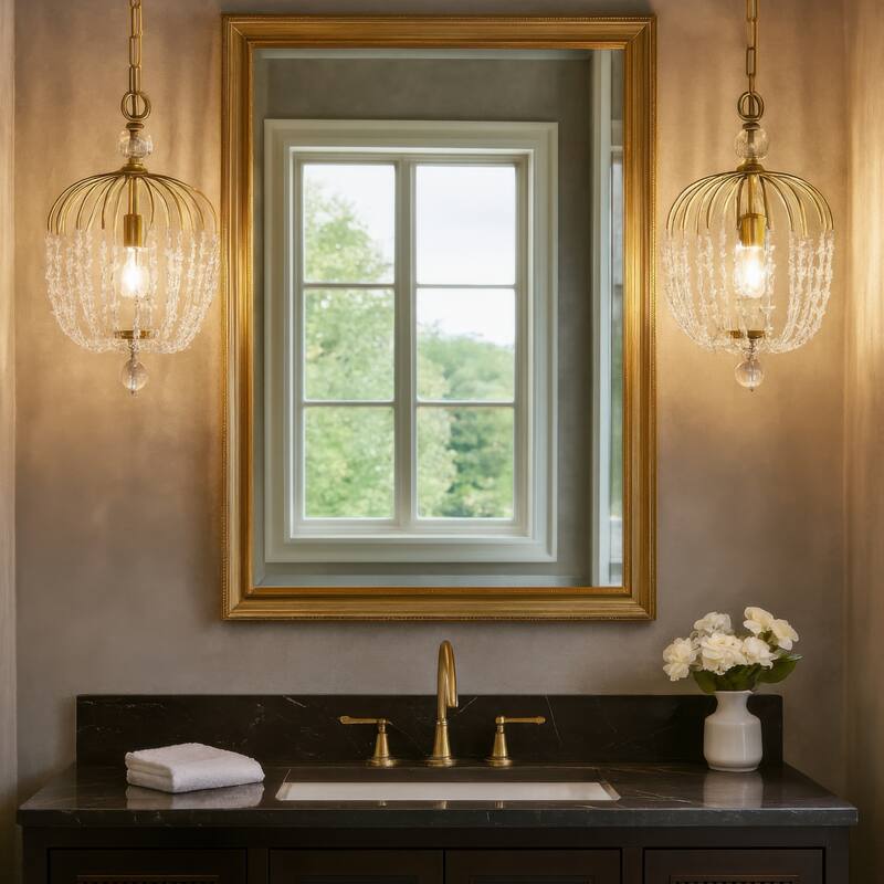 Varaluz Voliere 1-Light Crystal Pendant - Havana Gold