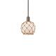 Option Oil Rubbed Bronze / White Glass with Brown Rope