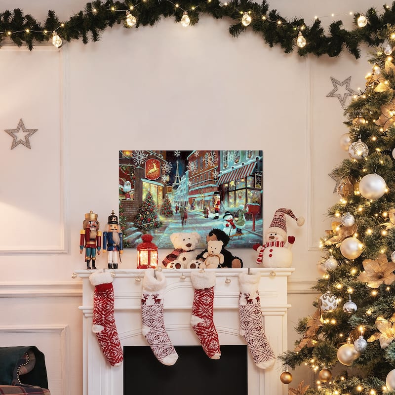 Paris Christmas-Premium Gallery Wrapped Canvas - Ready to Hang