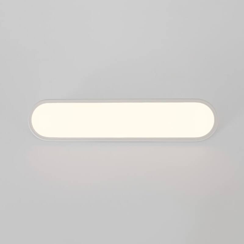Modern Linear Dimmable LED Oval Semi Flush Mount Ceiling Light