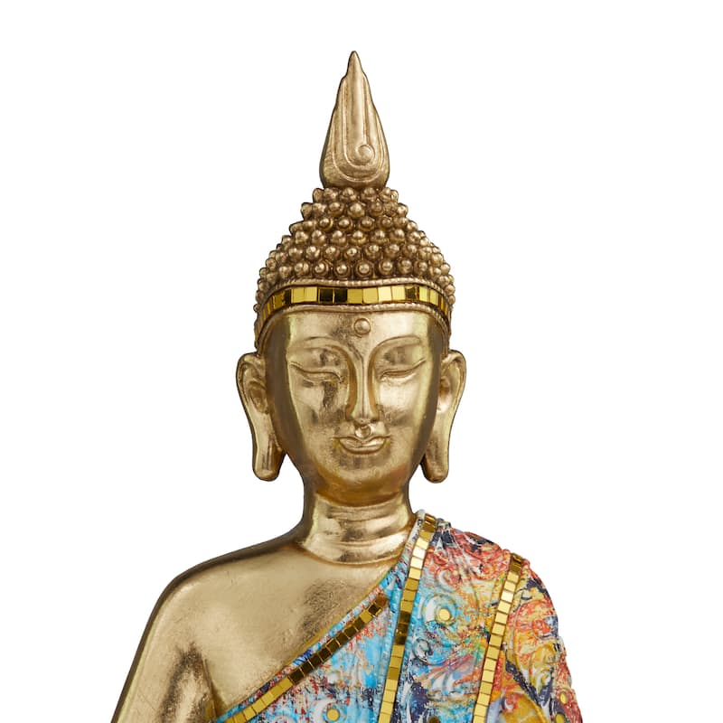 Multi Colored Resin Buddha Sculpture