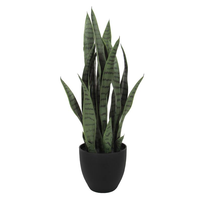 Artificial Sansevieria Snake Plant in Black Pot On Sale Bed Bath