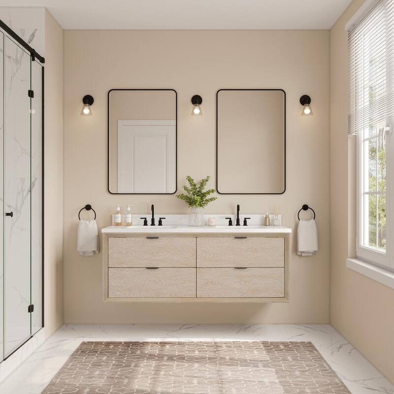 Legion Furniture WH25 Solid Wood Contemporary Bathroom Vanity with 1" thick Artificial top