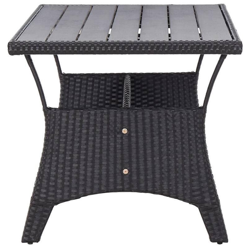vidaXL Outdoor Dining Table Patio Table Garden Wicker Furniture PE Rattan - 47.2" x 27.6" x 26"