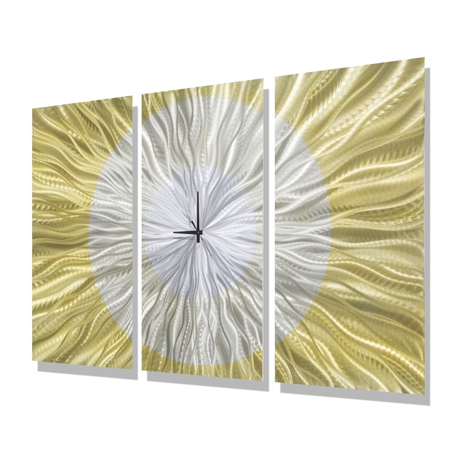 Shop Statements2000 Modern Metal Wall Clock Art Gold Silver Decor