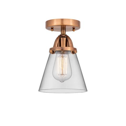 Innovations Lighting Nouveau 2 Cone - 1 Light 6" Semi-Flush Mount