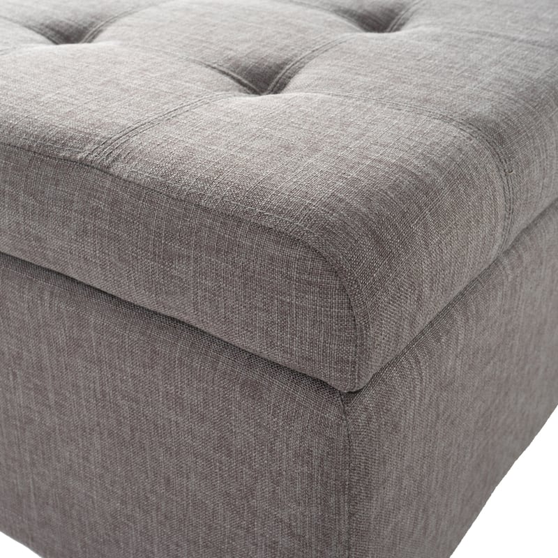 Mission Tufted Fabric Storage Ottoman Bench by Christopher Knight Home