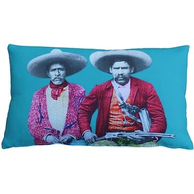 Dos Bandidos 12x19 Throw Pillow with Polyfill Insert