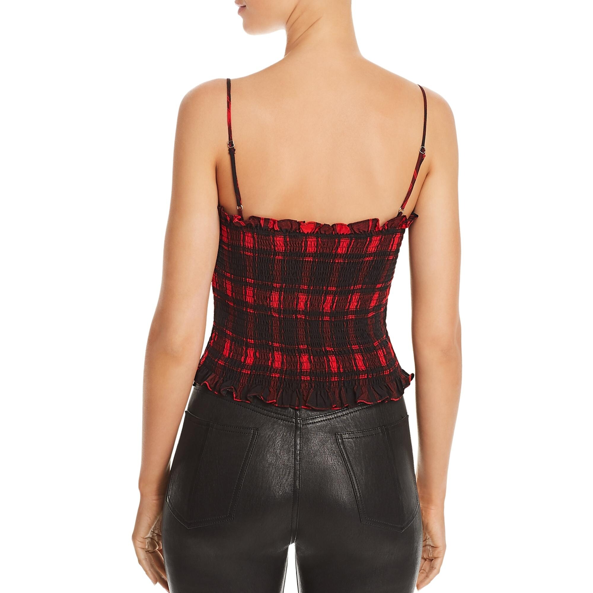 Shop Cotton Candy La Womens Tank Top Smocked Plaid Overstock