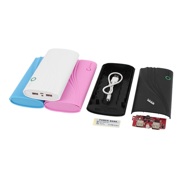 Unique Bargains 4 Pcs Plastic Housing USB Power Bank 6x 18650 Battery Charger DIY Box Case Shell