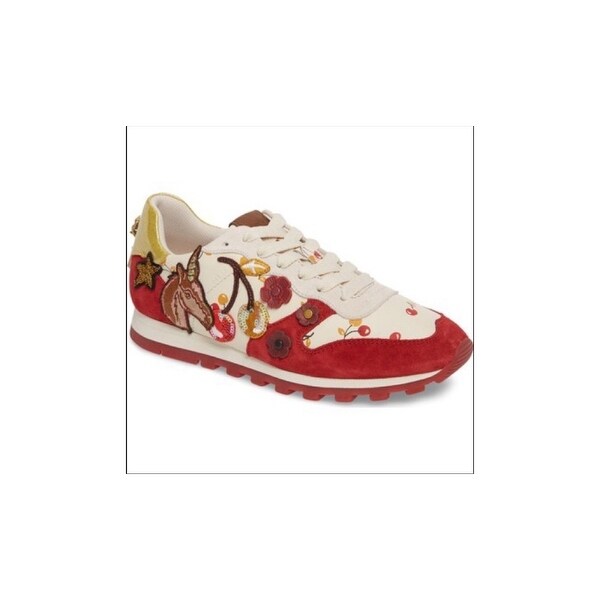 red coach sneakers