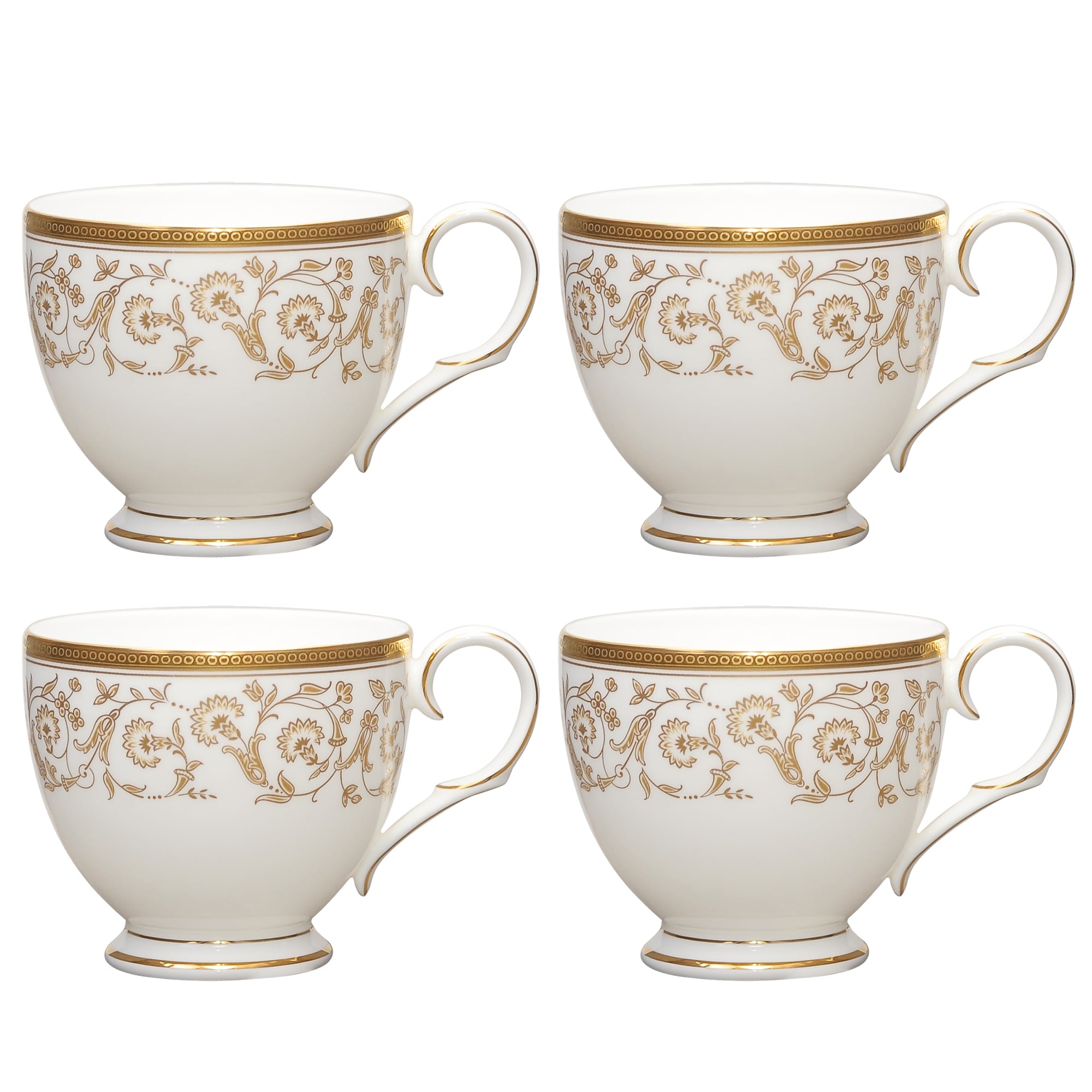 Noritake Summit Gold Set Of 4 Tea Cups, 7 Oz.