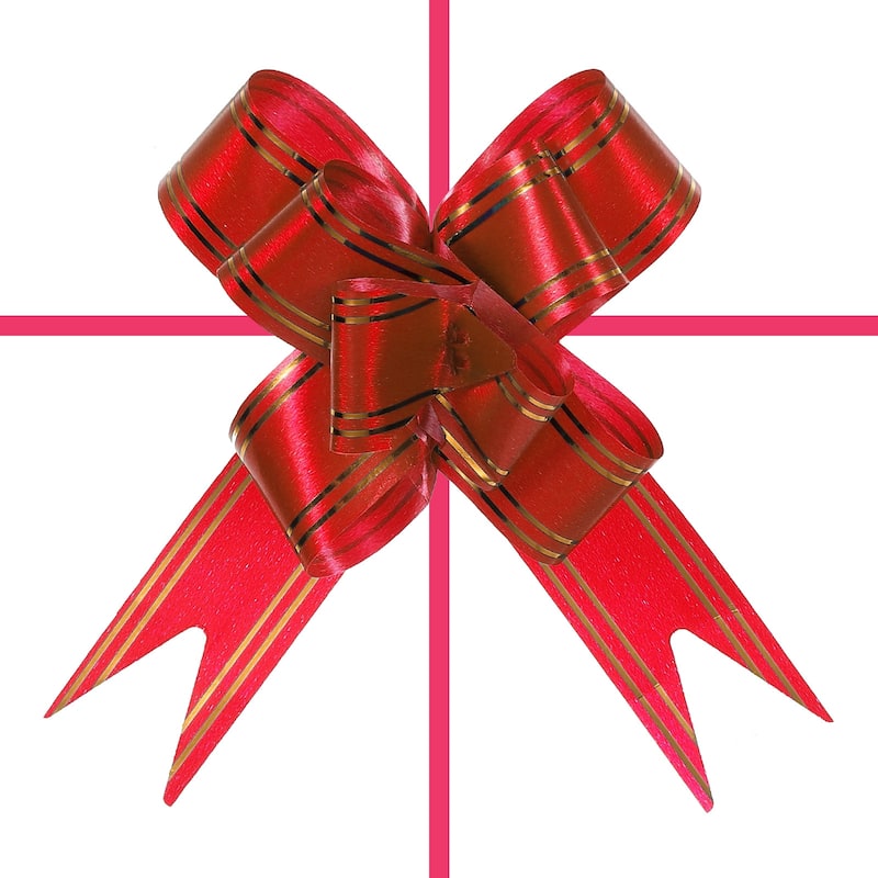 10Pcs 4" Gift Wrap Bows Pull Bows Baskets Present Wrapping Ribbon Bows - 4 inch