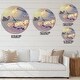 preview thumbnail 4 of 7, Designart 'Vintage Butterfly with Flowers' Oversized Floral Wall CLock