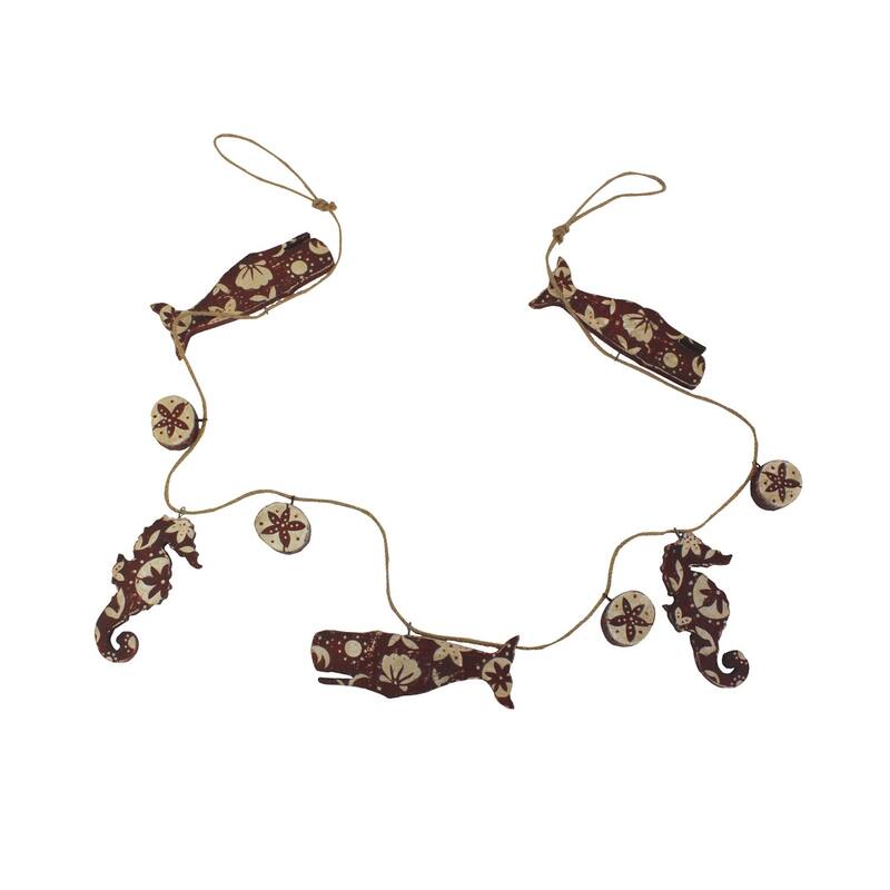 45.5" Red/Wht Nautical Holiday Garland