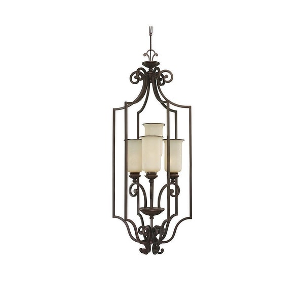 Sea Gull Lighting 51146-814 4-Light Acadia Hall Foyer Champ Glass Misted Bronze - Bronze Finish